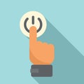 Turn off button icon flat vector. Light power