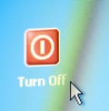 Turn off button on monitor