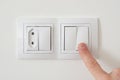 Turn off light switch Royalty Free Stock Photo