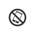 Turn off mobile phone Sign icon. Element of airport icon for mobile concept and web apps. Detailed Turn off mobile phone Sign icon Royalty Free Stock Photo