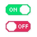Turn on and off mode switch pixel art
