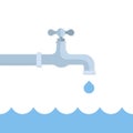 Turn off the water flat icon