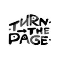 Turn the page hand draw quote Royalty Free Stock Photo