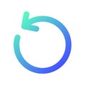 Turn pixel perfect gradient linear ui icon Royalty Free Stock Photo