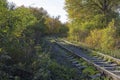 The turn of the railway Royalty Free Stock Photo