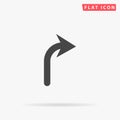 Turn Right Arrow flat vector icon Royalty Free Stock Photo