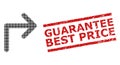 Textured Guarantee Best Price Seal Stamp and Halftone Dotted Turn Right