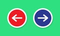 Turn Right and Left Arrow Icon Vector in Flat Style Royalty Free Stock Photo