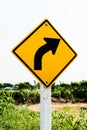 Turn Right traffic sign Royalty Free Stock Photo