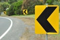 Turn road sign Royalty Free Stock Photo