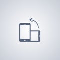 Turn screen flat icon, Rotate smartphone, vector best flat icon