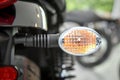 Turn signal tail light of motorcycle Royalty Free Stock Photo