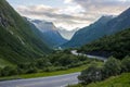 Turn on the Strynefjellet road in Norway