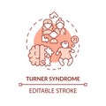 Turner syndrome red concept icon