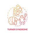 Turner syndrome red gradient concept icon
