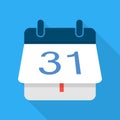 Turning calendar icon, flat style