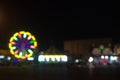 Turning ferris wheel blur