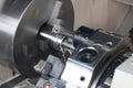 Turning lathe in action