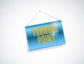 turning point hanging banner sign