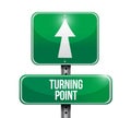 turning point road sign illustration design