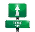 turning point road sign illustration design Royalty Free Stock Photo