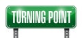 Turning point sign illustration design