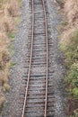 Railroad, train tracks. Royalty Free Stock Photo