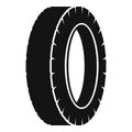 Turning tire icon, simple style.