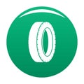 Turning tire icon vector green