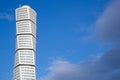 Turning Torso skyscraper against the blue sky, Malmo, Sweden Royalty Free Stock Photo