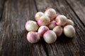 Turnips, beets on rustic wooden background Royalty Free Stock Photo