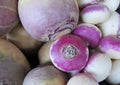 Turnips at a market stall