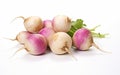 Turnips Snapshot on White Background