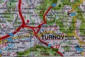 Turnov, Czechia, on a road m Royalty Free Stock Photo