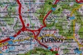 Turnov, Czechia, on a road m Royalty Free Stock Photo