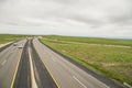 Turnpike in the Flint Hills of Kansas Royalty Free Stock Photo