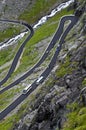 Turns of a mountain road Royalty Free Stock Photo