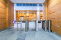 Turnstile in business center