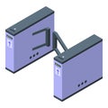 Turnstile closed icon, isometric style