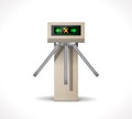 Turnstile Entrance - Metro station security Royalty Free Stock Photo