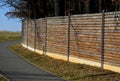 Turnstile to the field protecting against the entry of other animals. visitors enter through a barred stainless steel gate. fence, Royalty Free Stock Photo