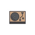 Turntable filled outline icon Royalty Free Stock Photo