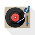 Turntable flat icon Royalty Free Stock Photo