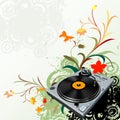 Turntable and flowers