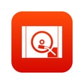 Turntable icon digital red Royalty Free Stock Photo