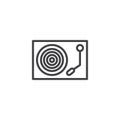 Turntable line icon