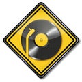 Turntable and music disk Royalty Free Stock Photo