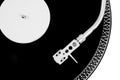 Turntable needle on a white plate Royalty Free Stock Photo