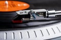 Turntable pickup close up Royalty Free Stock Photo