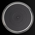 Turntable platter on black Royalty Free Stock Photo
